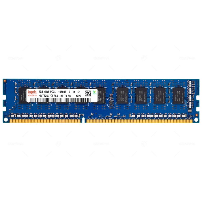 Mémoire RAM Hynix 2GB 1Rx16 PC3L-10600 DDR3L UDIMM 1333MHz HMT325U7CFR8A-H9