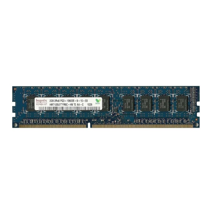 Mémoire RAM Hynix 2GB 2Rx8 PC3-10600E DDR3 UDIMM 1333MHz HMT125U7TFR8C-H9