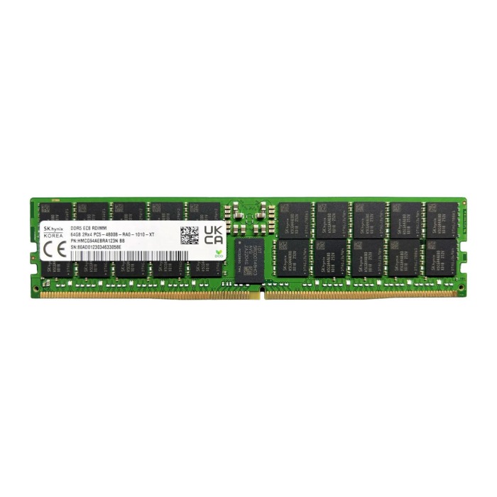 Mémoire RAM Hynix 64GB 2Rx4 DDR5 RDIMM ECC 4800MHz HMCG94AEBRA123N BB
