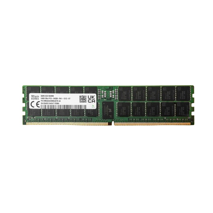Mémoire RAM Hynix 64GB 2Rx4 DDR5 RDIMM ECC 6400MHz HMCG94AHBRA487N