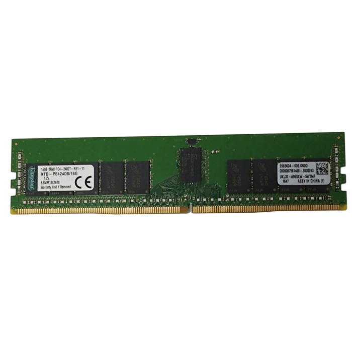Mémoire RAM Kingston 16GB 2Rx8 DDR4 RDIMM 2400MHz KTD-PE424D8/16g