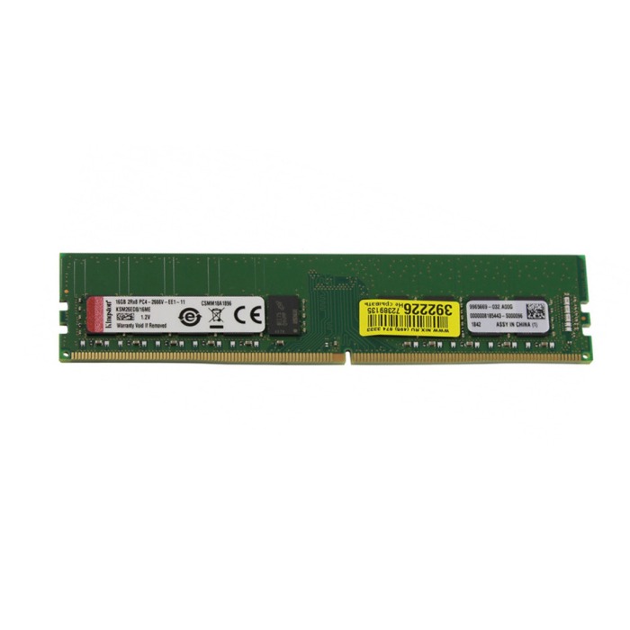 Mémoire RAM Kingston 16GB 2Rx8 PC4-21300E DDR4 2666MHz UDIMM ECC KSM26ED8/16ME