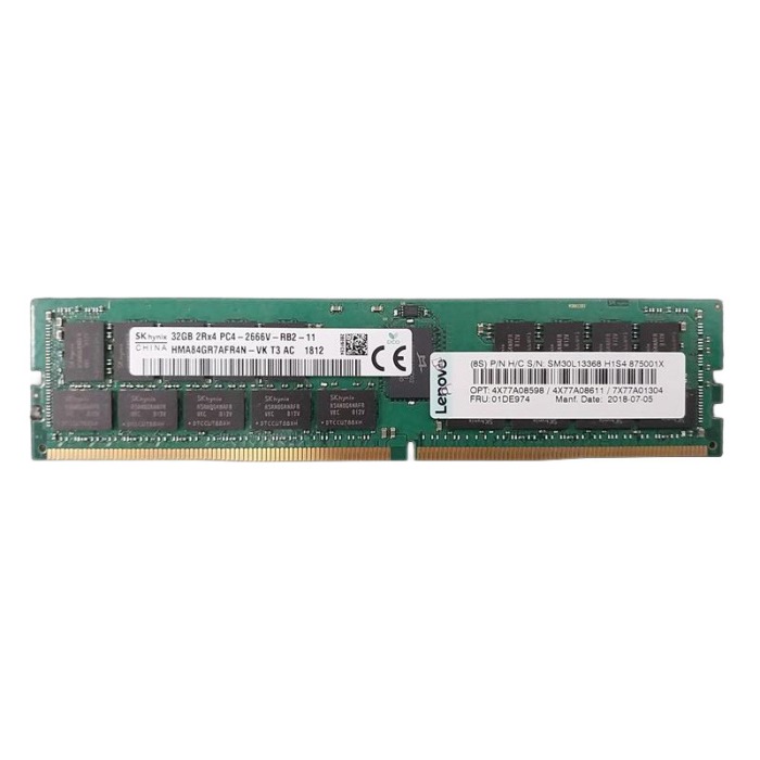Mémoire RAM Lenovo 32GB 2Rx4 PC4-2666v DDR4 RDIMM ECC 2666MHz SM30L13368