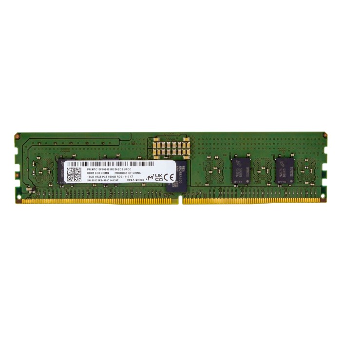 Mémoire RAM Micron 16GB 1Rx8 PC5-44800 DDR5 5600MHz RDIMM ECC MTC10F1084S1RC56BD2