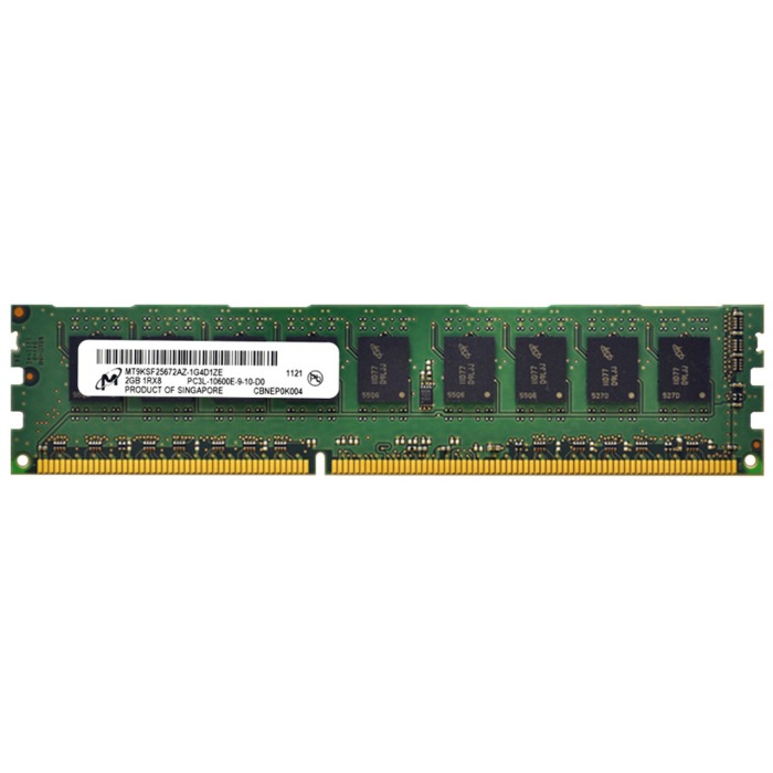 Mémoire RAM Micron 2GB 1Rx8 PC3-10600 DDR3 UDIMM 1333MHz MT9KSF25672AZ-1G4D1