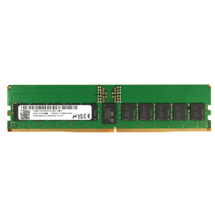 Mémoire RAM Micron 32GB 2Rx8 PC5-44800 DDR5 RDIMM ECC 5600MHz MTC20F2085S1RC56BG1