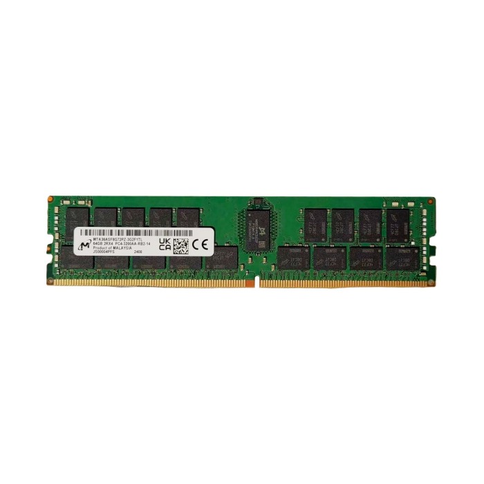 Mémoire RAM Micron 64GB 2Rx4 DDR4 RDIMM 3200MHz MTA36ASF8G72PZ-3G2F1