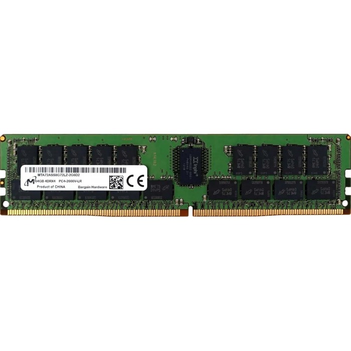 Mémoire RAM Micron 64GB 4Rx4 PC4-21300V-L DDR4 LRDIMM 2666MHz MTA72ASS8G72LZ-2G6D2