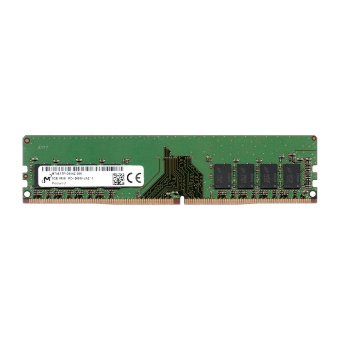 Mémoire RAM Micron 8GB 1Rx8 DDR4-2666U DDR4 UDIMM 2666MHz MTA8ATF1G64AZ-2G6