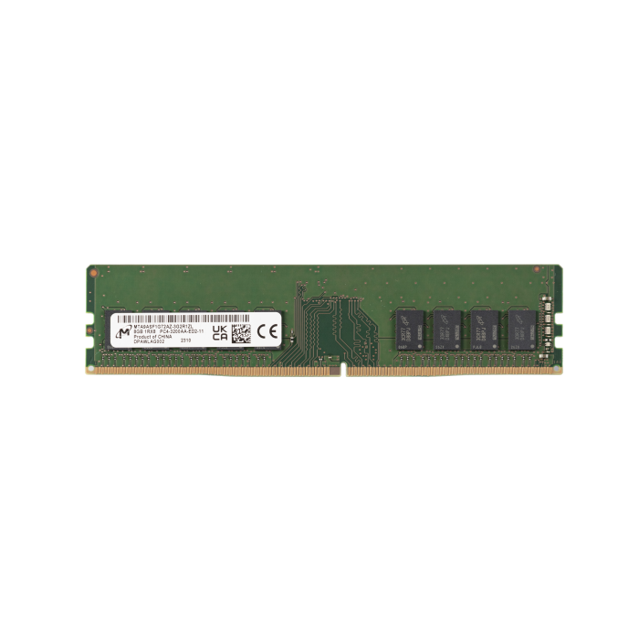Mémoire RAM Micron 8GB 1Rx8 PC4-25600 DDR4 UDIMM 3200MHz MTA9ASF1G72AZ-3G2R1