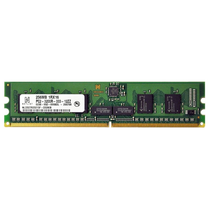 Mémoire RAM NetList 256MB 1Rx16 PC2-3200R DDR2 RDIMM 400MHz NLD327R23215F-D32KIB