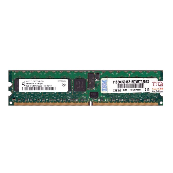 Mémoire RAM Qimonda 1GB 1Rx4 PC2-3200R DDR2 400MHz HYS72T128000HR-5-B