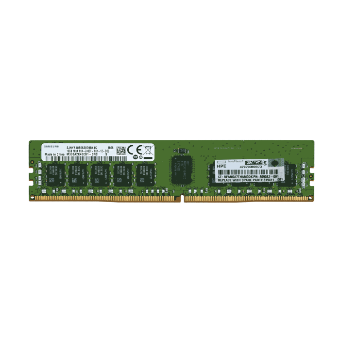 Mémoire RAM Samsung 16GB 1Rx4 PC4-19200T-R DDR4 RDIMM 2400MHz M393A2K40CB1-CRC