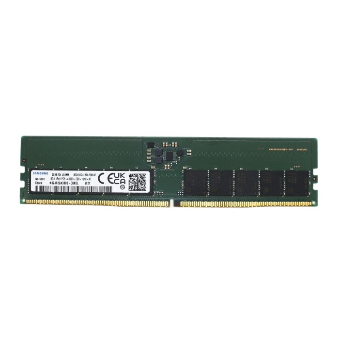 Mémoire RAM Samsung 16GB 1Rx8 PC5-38400 DDR5 UDIMM ECC 4800MHz M324R2GA3BB0-CQK