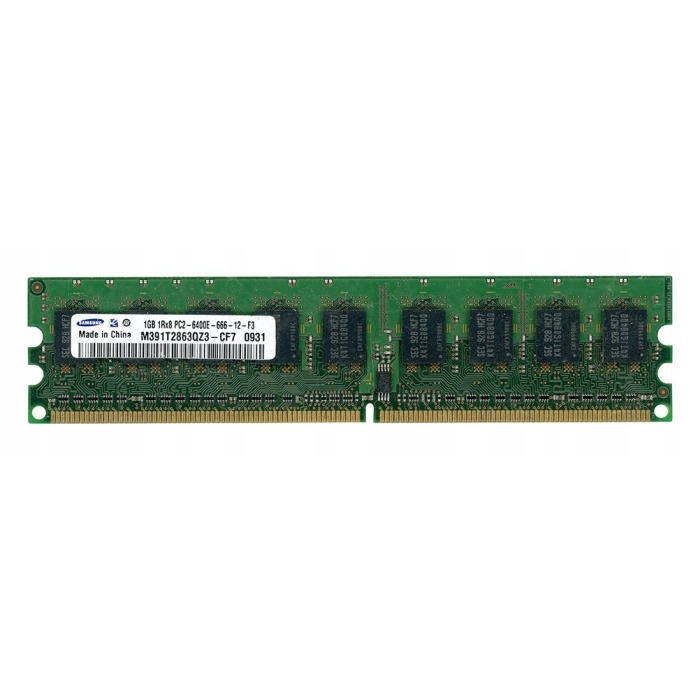 Mémoire RAM Samsung 1GB 1Rx8 PC2-6400E DDR2 800MHz M391T2863QZ3-CF7
