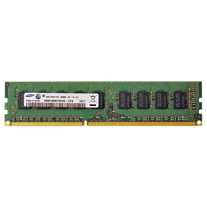 Mémoire RAM Samsung 2GB PC3-8500E DDR3 UDIMM ECC 1066MHz M391B5673FH0-CF8