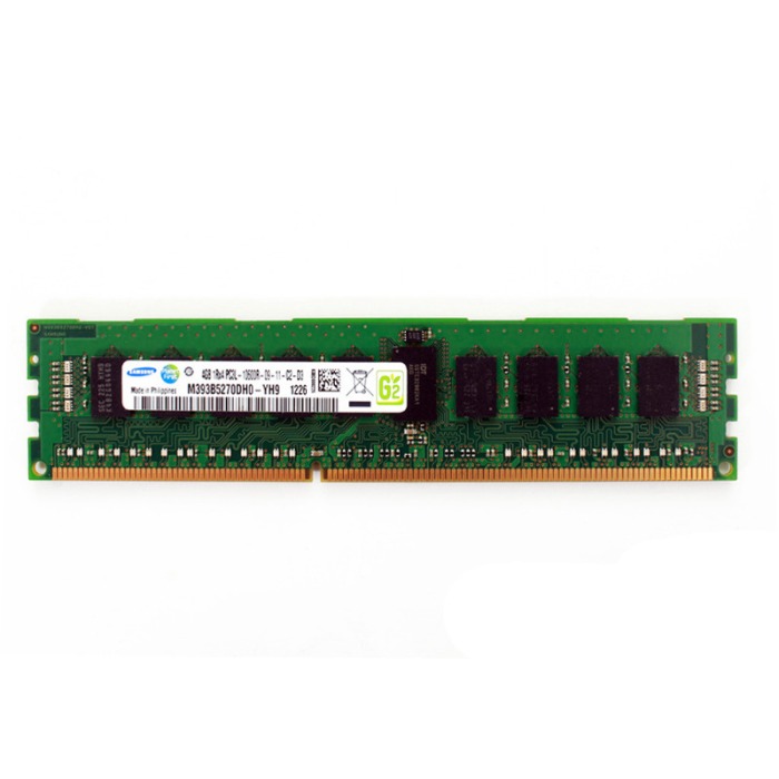 Mémoire RAM Samsung 4GB 1Rx4 PC3L-10600R DDR3 RDIMM 1333MHz M393B5270DH0-YH9