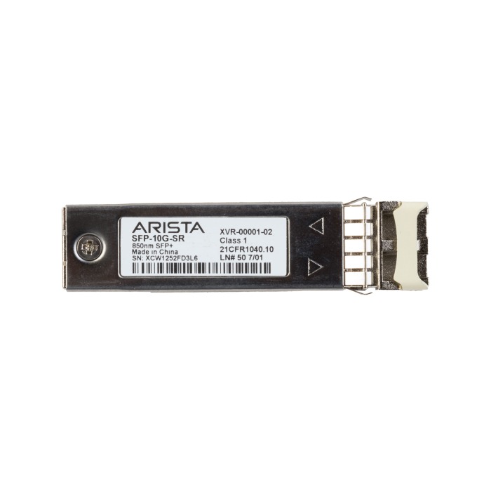 Module optique Arista SFP-10G-SR 10Gb/s SFP+ LC 850nm MM 300m XVR-00001-02