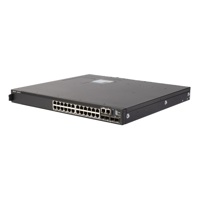 Nouveau Switch Dell PowerSwitch N3224T-ON 24x1GbE BASE-T 4x10GbE SFP+ 2x100GbE QSFP28 stack R2F Reverse Flow, 1x PSU, 3x FAN