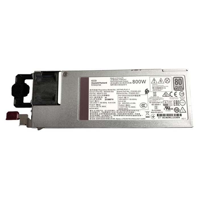Onduleur HPE G10/G11/G12 800W F2R Normal Flow 100-240V AC 50/60Hz 80+ Platinum 865412-202