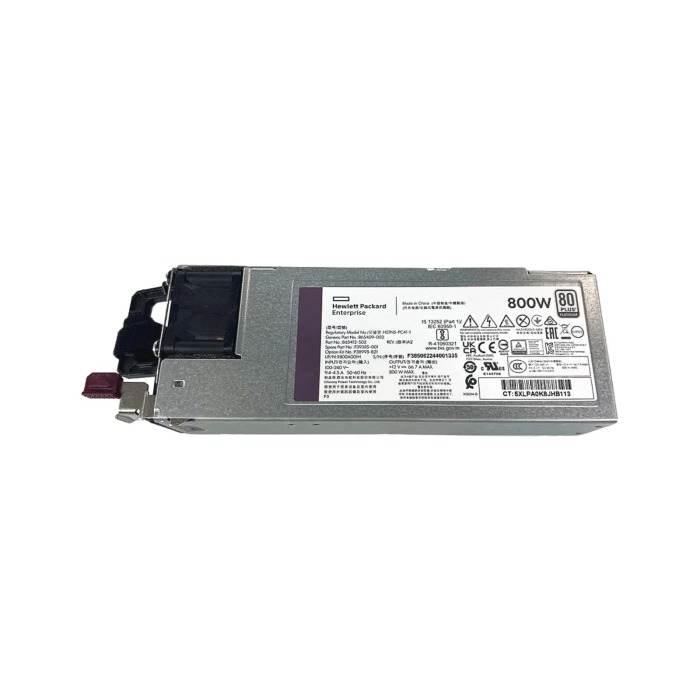Onduleur HPE G10/G11/G12 800W F2R Normal Flow 100-240V AC 50/60Hz 80+ Platinum 865412-502