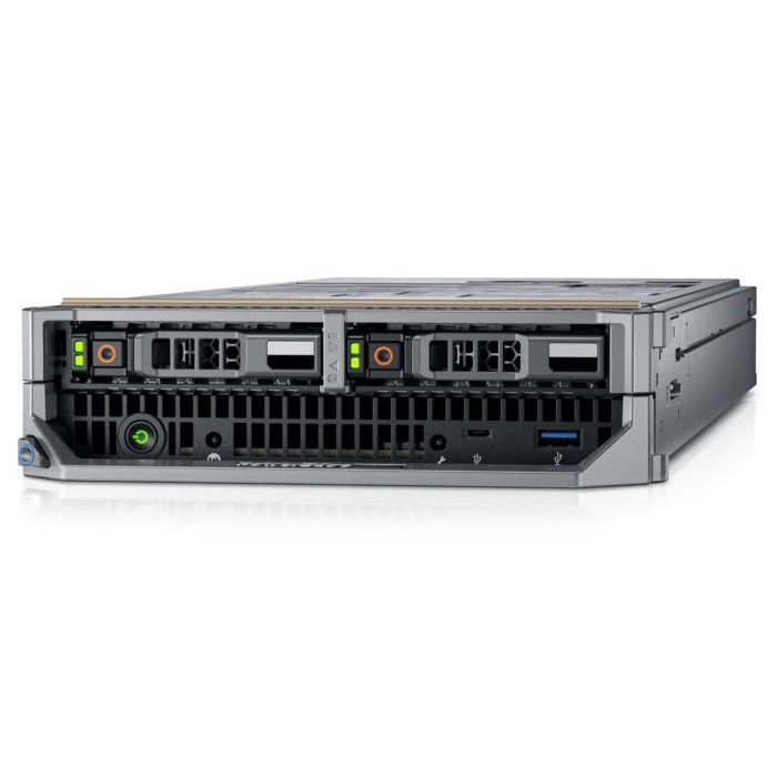 Server Dell M640 2x2.5" with 2x Gold 5222, 32GB RAM, H730P, 2x 480GB SSD SATA, 2xPCI-bridge VRTX