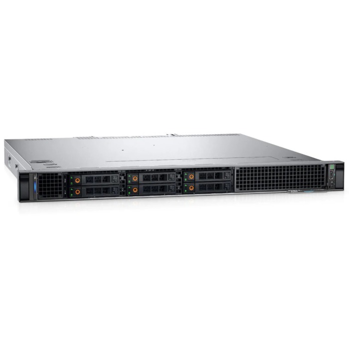 Server Dell PowerEdge R260 6x2.5" with E-2434, 64GB RAM, H755, BOSS-S1, 4x 1.6TB SSD SAS 12G RI 2.5", 2x25GbE SFP28, 1x PSU 700W, rails, iDRAC9 Enterprise