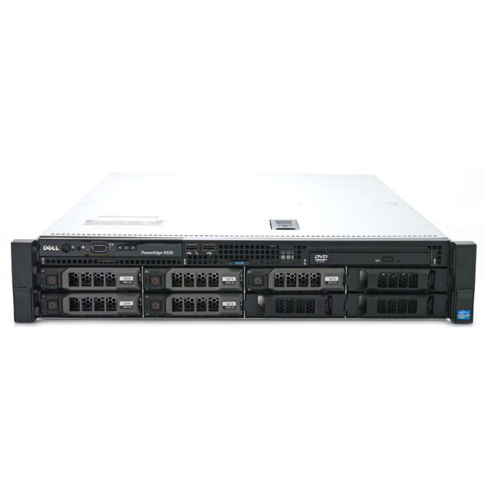 Server Dell PowerEdge R530 8x3.5" with 2xE5-2680 v3, 32GB RAM, H730, 2x 480GB SSD SATA 2.5", 4x1GbE, 2xPSU, Rails, iDRAC 8 Enterprise