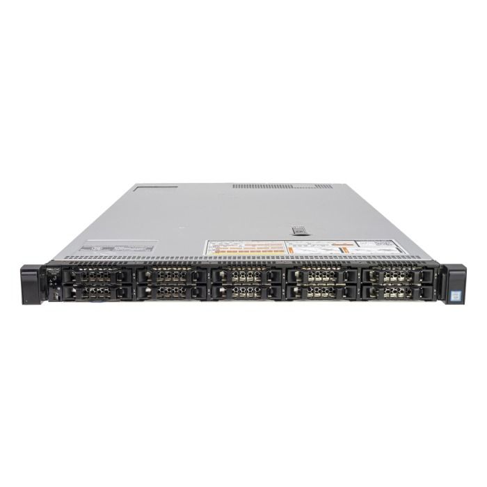 Server Dell PowerEdge R630 10x2.5" with 2x E5-2680 v3, 64GB RAM, 2x1GbE RJ45 2x10GbE SFP+, 2x PSU, rails, iDRAC 8