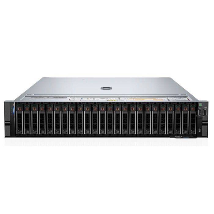 Server Dell PowerEdge R7625 24x2.5" NVMe with 2x EPYC 9124, 1024GB RAM, 2x H755N, BOSS-N1 z 2x Dell 960GB SSD NVMe M.2, 4x 1.92TB SSD NVMe U.2 2.5", 2x10/25GbE SFP28, 2x PSU 2400W, rails, iDRAC9 Enterprise