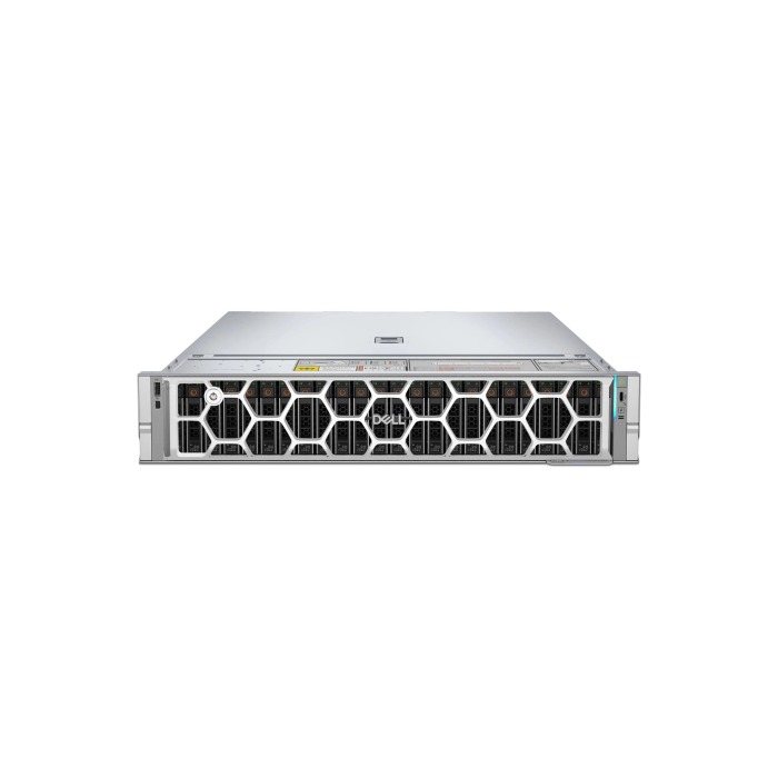 Server Dell PowerEdge R7725 8x2.5" with 2x EPYC 9015, 256GB RAM, H365i, 2x 240GB SSD SATA 2.5", 4x 3.84TB SSD NVMe U.2 2.5", 4x10GbE SFP+, 2x PSU 2400W, rails, iDRAC10 Core