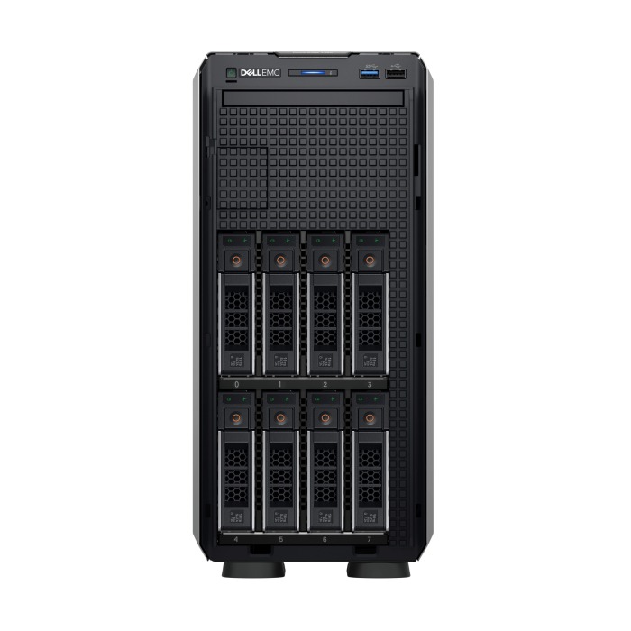 Server Dell PowerEdge T350 8x3.5" with 1x E-2386G, 64GB RAM, H755, 4x 960GB SSD SATA 2.5", 2x1GbE, 2x PSU 600W, iDRAC9 Enterprise