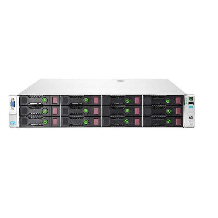 Server HPE ProLiant DL380P 12x3.5" with 2xE5-2630L v2, 32GB, P420, 2x480GB SSD SATA 2.5", 2x 2xPSU, Rails, iLO Advanced