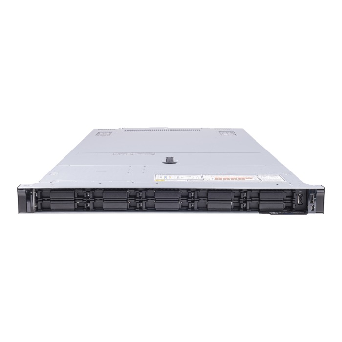 Serveur Dell PowerEdge R6525 10x2.5" NVMeavec 2x EPYC 7F32, 1536GB RAM, 4x 1.92TB SSD NVMe U.2 2.5", 2x10/25GbE SFP28, 2x PSU 1400W, Rails, Façade, iDRAC9 Enterprise