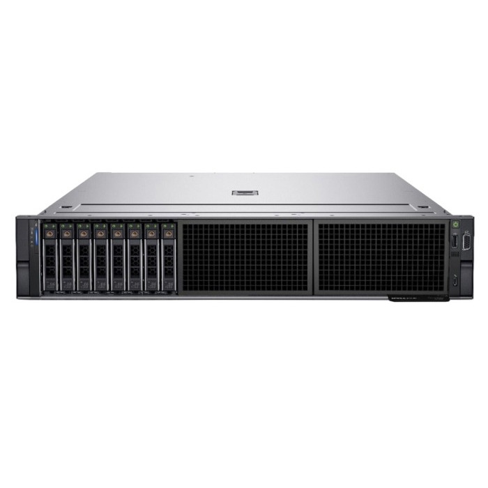 Serveur Dell PowerEdge R750 8x2.5" avec 2x Silver 4310, 64GB RAM, H745, BOSS-S2avec 2x Dell 480GB SSD SATA RI M.2, 4x10GbE SFP+, 2x PSU 1800W, Rails, Façade, iDRAC9 Enterprise