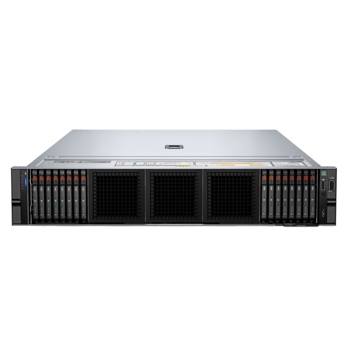 Serveur Dell PowerEdge R7625 16xE3.S avec 2x EPYC 9734, 512GB RAM, 2x H755N, BOSS-N1 avec 2x Dell 960GB SSD NVMe M.2, 16x 7.68TB E3.S NVMe, 1x200GbE QSFP56, 4x Nvidia L4 24GB, 2x PSU 2800W, Rails, Façade, iDRAC9 Enterprise
