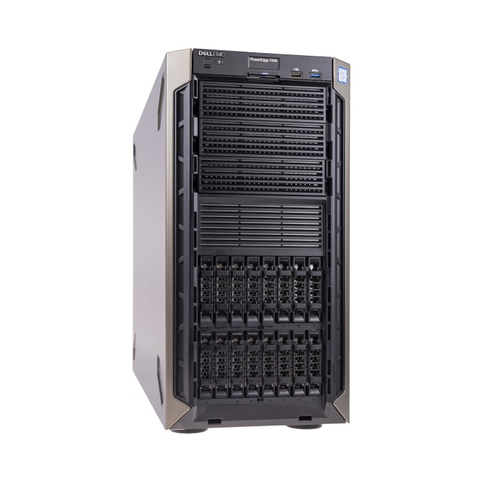Serveur Dell PowerEdge T440 16x2.5" avec 2x Gold 5118, 32GB RAM, H330, 2x 960GB SSD SATA 2.5", 2x PSU 750W, iDRAC9 Enterprise