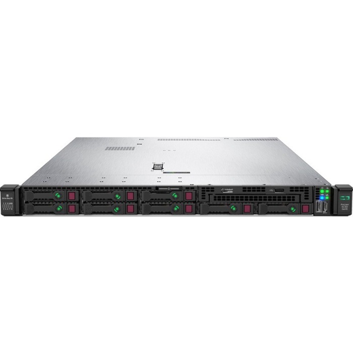 Serveur HPE ProLiant DL360 Gen10 8x2.5" avec 2x Gold 6148, 32GB RAM, P408i-a, 2x HPE 960GB SSD SATA 2.5", 2x PSU, rails