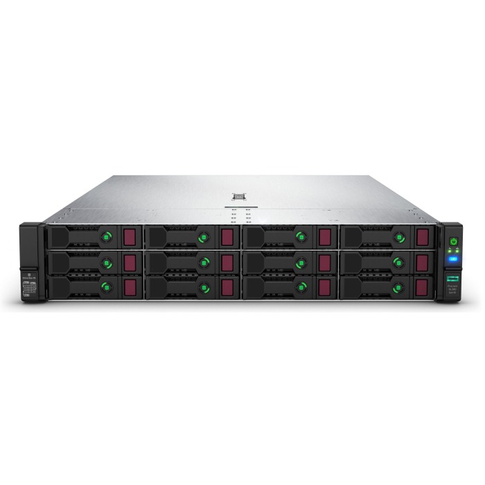 Serveur HPE ProLiant DL380 Gen10 12x3.5" avec 2x Gold 6146, 128GB RAM, P408i-a, 2x HPE 960GB SSD SATA 2.5", 2x PSU, rails, iLO 5