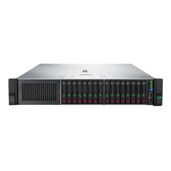 Serveur HPE ProLiant DL380 Gen10 16x2.5" avec 2x Silver 4110, 128GB RAM, P408i-a, 2x HPE 480GB SSD SATA 6G 2.5", 2x PSU, rails, iLO 5