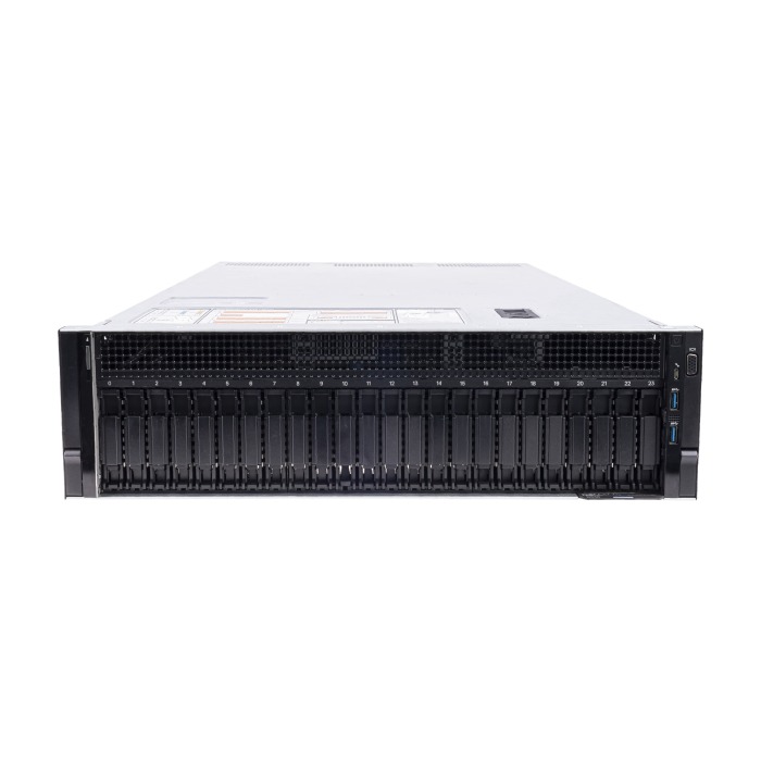 Serwer Dell PowerEdge R940 24x2.5" z 4x Gold 6134, 64GB RAM, H730p, 2x 960GB SSD SATA 2.5", 4x1GbE, 2x PSU 750W, szyny, iDRAC9 Enterprise