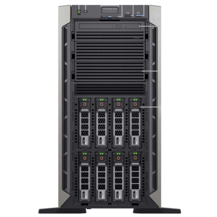 Serwer Dell PowerEdge T440 8x3.5" z 2x Gold 5118, 32GB RAM, H330, 2x 480GB SSD SATA 2.5", 2x PSU 750W, iDRAC9 Enterprise