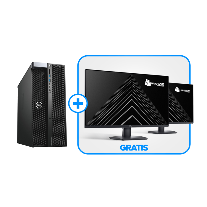 Station de travail Dell Precision T7920 4x3.5" avec 2x Platinum 8276, 128GB RAM, 1x 1TB SSD NVMe 2280 M.2, 1x PSU,