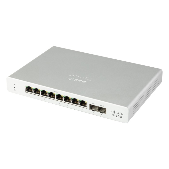 Switch Cisco Meraki MS120-8LP 2x1GbE SFP 8x1GbE PoE+, sans alimentation