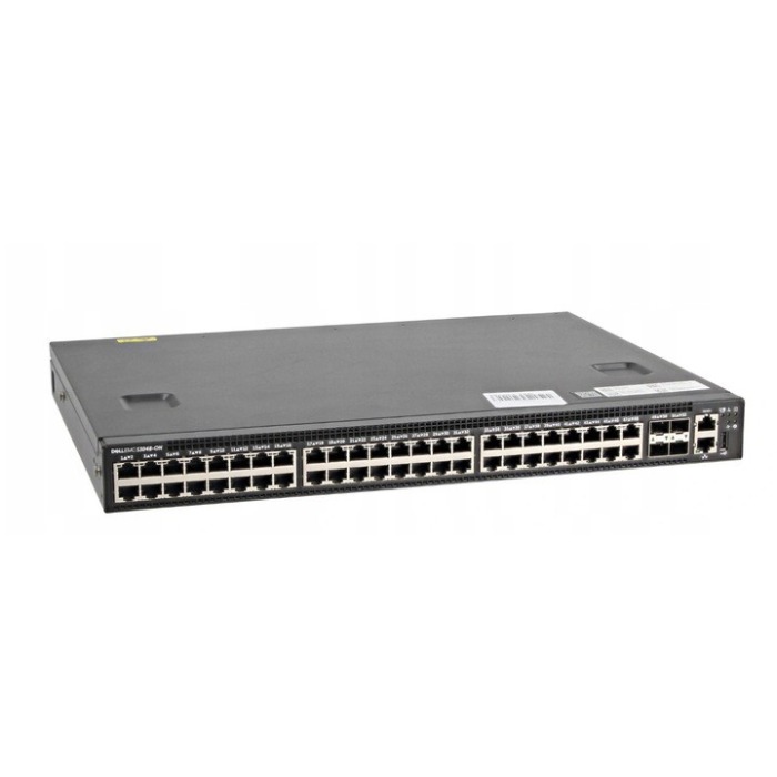 Switch Dell Networking S3048-ON 48x1GbE RJ45 4x10GbE SFP+ F2R Normal Flow 2x PSU, 3x Ventilateur