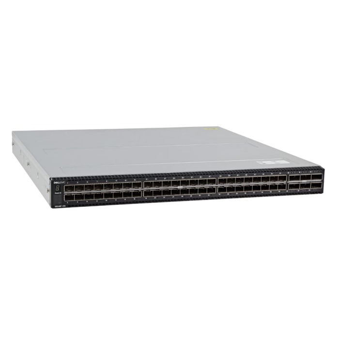 Switch Dell Networking S5048F-ON 48x10/25GbE SFP28 6x100GbE QSFP28 F2R Normal Flow, 2x Netzteil, 4x Lüfter