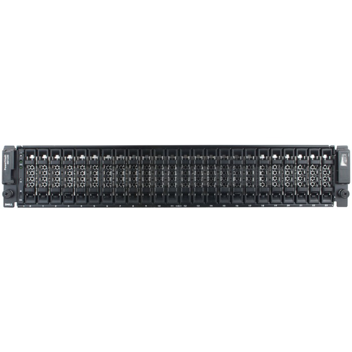 Tiroir disque Dell PowerVault MD1220 24x2.5" avec 2x Contrôleur SAS, 2x PSU AC, rails