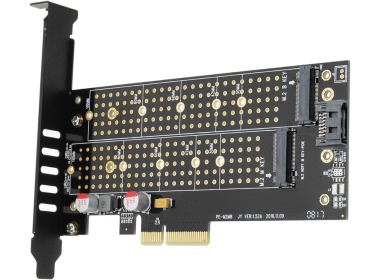 Adapter NVMe SSD 2xM.2 NGFF 2230/22110 pour PCIe 3.0x4 PE-M2MB