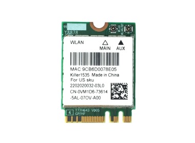 Carte réseau Dell Qualcomm Killer N1535 Wi-Fi 5 Bluetooth 4.1 M.2 2230 WLAN VM1D6