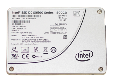 Disque dur Intel DC S3500 800GB SSD SATA 6G 2.5" MLC RI G86095-202